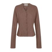 Lanna Wol en Kasjmier Jas Cortana , Beige , Dames