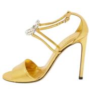 Pre-owned Leather sandals Gucci Vintage , Yellow , Dames