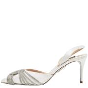 Pre-owned Satin heels Aquazzura Pre-owned , White , Dames