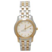 Pre-owned Stainless Steel watches Gucci Vintage , White , Dames