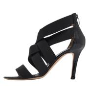 Pre-owned Fabric sandals Sergio Rossi Pre-owned , Black , Dames