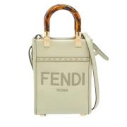 Pre-owned Leather totes Fendi Vintage , Green , Dames