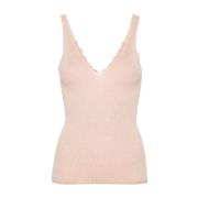 Roze Lurex Top Twinset , Beige , Dames