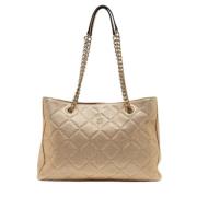 Pre-owned Leather totes Carolina Herrera Pre-owned , Beige , Dames