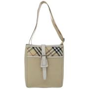 Pre-owned Canvas shoulder-bags Burberry Vintage , Beige , Dames