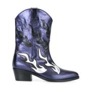 Cowboy Boots Chiara Ferragni Collection , Blue , Dames