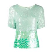 Mintgroene Blouse P.a.r.o.s.h. , Multicolor , Dames