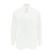 Klassieke Witte Button-Up Overhemd Maison Margiela , White , Dames