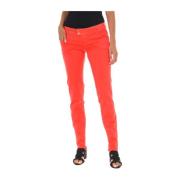 Rode Slim-fit Dames Jeans MET , Red , Dames