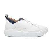 Witte leren sneakers met blauwe details Alexander Smith , White , Here...