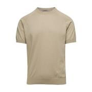 Beige Raglan Crewneck T-shirt La Fileria , Beige , Heren