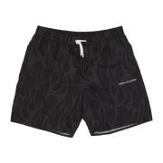 Flames Swimwear Black AOP Shorts Vision OF Super , Black , Heren