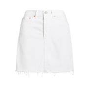 Witte Mini Rok met Logo Ralph Lauren , White , Dames