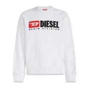 Klassieke Sweatshirt voor Mannen Diesel , White , Heren