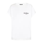 Flock T-shirt Balmain , White , Dames