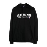 Hoodies Vetements , Black , Heren