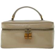 Pre-owned Leather clutches Gucci Vintage , Beige , Dames