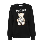 1555C Felpa Sweatshirt Moschino , Black , Dames