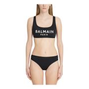 Logo Bikini Balmain , Black , Dames