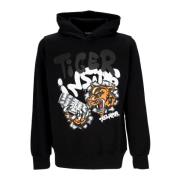 Tiger Hoodie Zwart Streetwear Disclaimer , Black , Heren