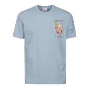 Katoenen T-shirt met korte mouwen en logo MC2 Saint Barth , Blue , Her...