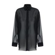 Zwarte Georgiana Georgette Shirt Andamane , Black , Dames