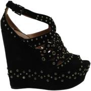 Pre-owned Suede heels Alaïa Pre-owned , Black , Dames
