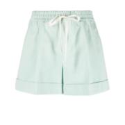 Blauwe Casual Linnen Shorts Twinset , Blue , Dames