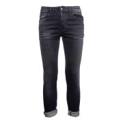 Zwart Rood Stonewash Denim Jeans Marcelo Burlon , Black , Heren