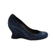 Pre-owned Suede heels Bottega Veneta Vintage , Blue , Dames