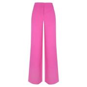 Wide Trousers Max Mara Studio , Pink , Dames
