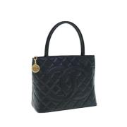 Pre-owned Leather chanel-bags Chanel Vintage , Black , Dames