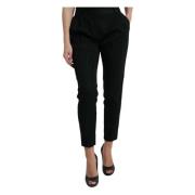 Cropped Trousers Dolce & Gabbana , Black , Dames