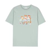 Vos Surf Tee Maison Kitsuné , Green , Heren