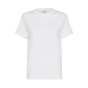 Witte Katoenen Monili Ketting T-shirt Brunello Cucinelli , White , Dam...