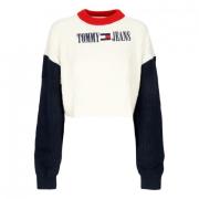 Archief Sweater Wit Streetwear Tommy Hilfiger , Multicolor , Dames