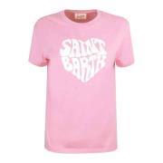 Katoenen T-shirt MC2 Saint Barth , Pink , Dames