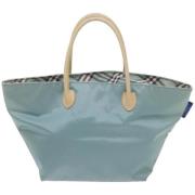 Pre-owned Fabric totes Burberry Vintage , Blue , Dames