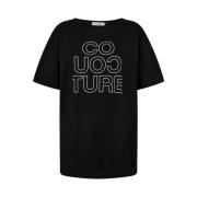 Oversized T-shirt met witte print Co'Couture , Black , Dames
