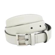 Pre-owned Leather belts Prada Vintage , White , Dames