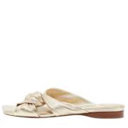Pre-owned Leather flats Jimmy Choo Pre-owned , Beige , Dames