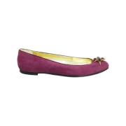 Pre-owned Leather flats Giuseppe Zanotti Pre-owned , Pink , Dames