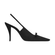 Elegante Vrouw Hoge Hakken Schoenen Saint Laurent , Black , Dames