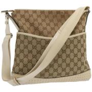 Pre-owned Canvas gucci-bags Gucci Vintage , Beige , Dames