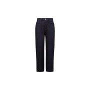 Hoge Taille Cropped Jeans Moncler , Blue , Dames