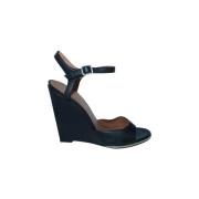 Pre-owned Leather sandals Givenchy Pre-owned , Black , Dames
