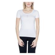 Lente/Zomer Dames T-Shirt 3Dtt20 Tjfkz Emporio Armani EA7 , White , Da...