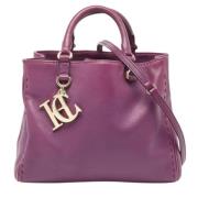 Pre-owned Leather totes Carolina Herrera Pre-owned , Purple , Dames