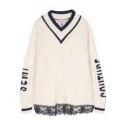 Chunky Cable Knit Trui Semicouture , Beige , Dames