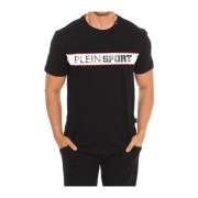 T-shirt met korte mouwen en merkprint Plein Sport , Black , Heren
